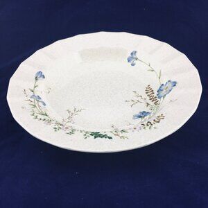 Home Beautiful BREEZY BLUE JX102 Floral Stoneware Rim Soup Cereal 8.75" Bowl